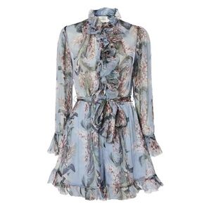 Zimmermann silk georgette blue romper size 0